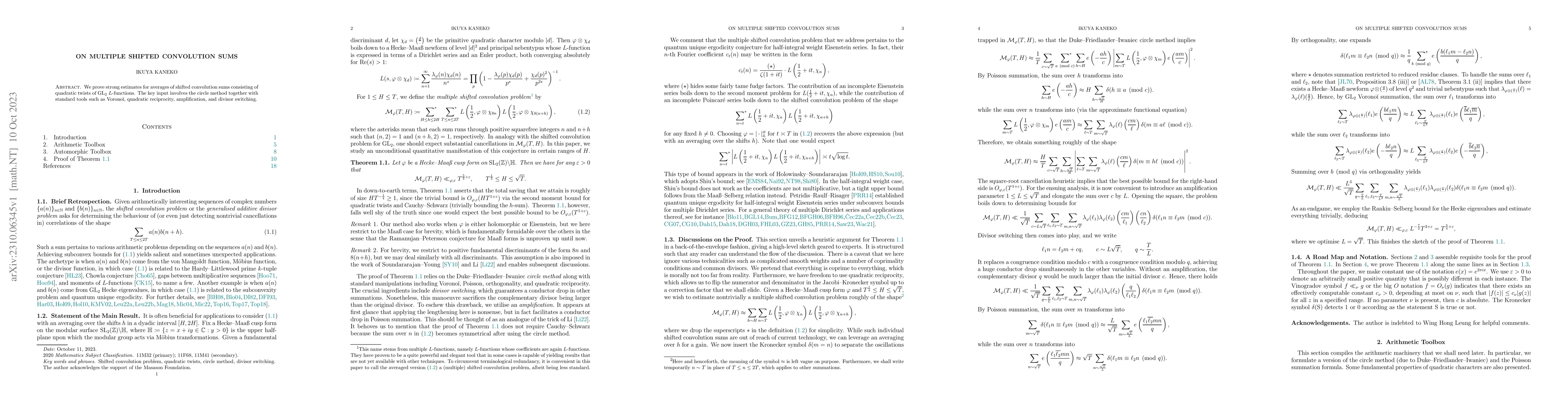 Thumbnail for On Multiple Shifted Convolution Sums