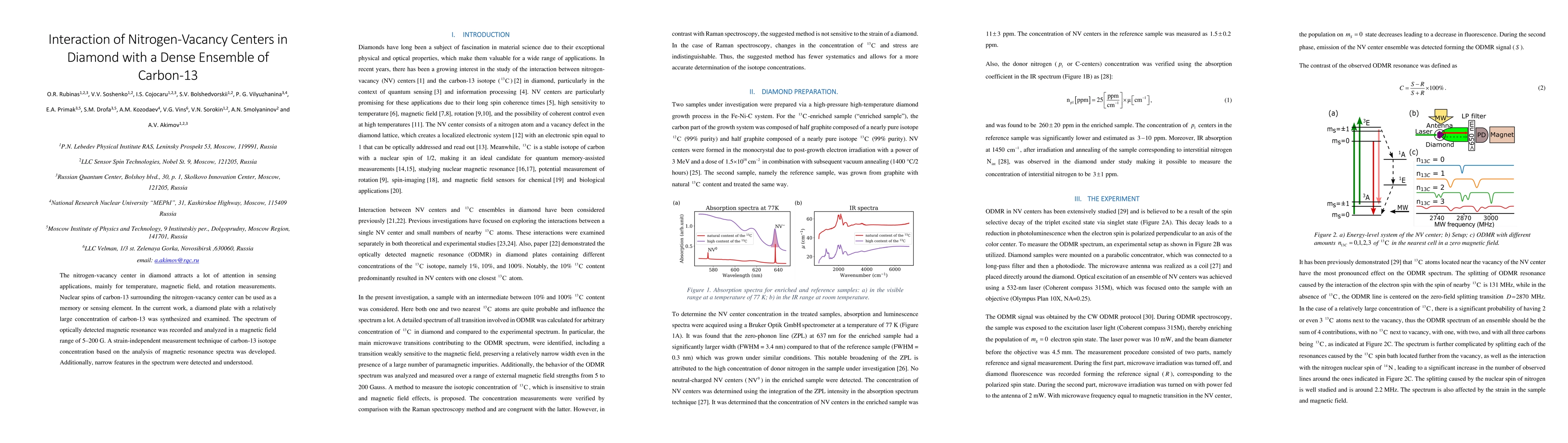 Thumbnail for Interaction of Nitrogen-Vacancy Centers in Diamond with a Dense Ensemble
  of Carbon-13