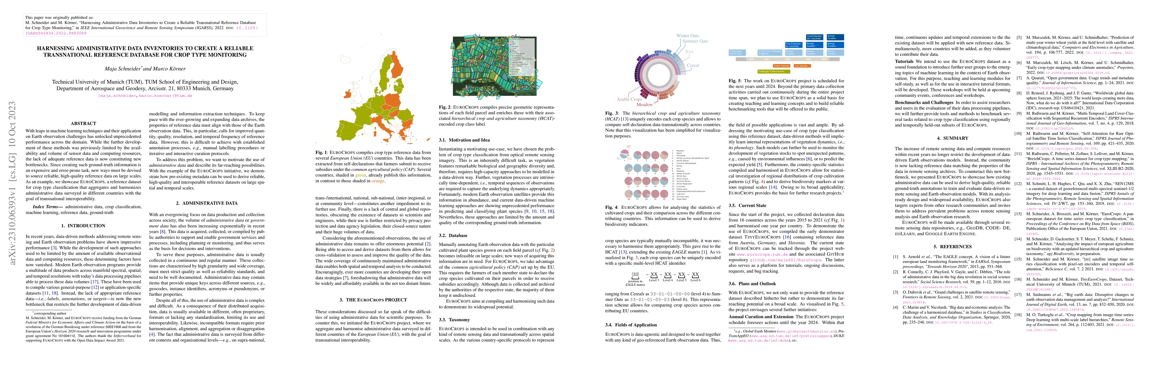 Thumbnail for Harnessing Administrative Data Inventories to Create a Reliable
  Transnational Reference Database for Crop Type Monitoring