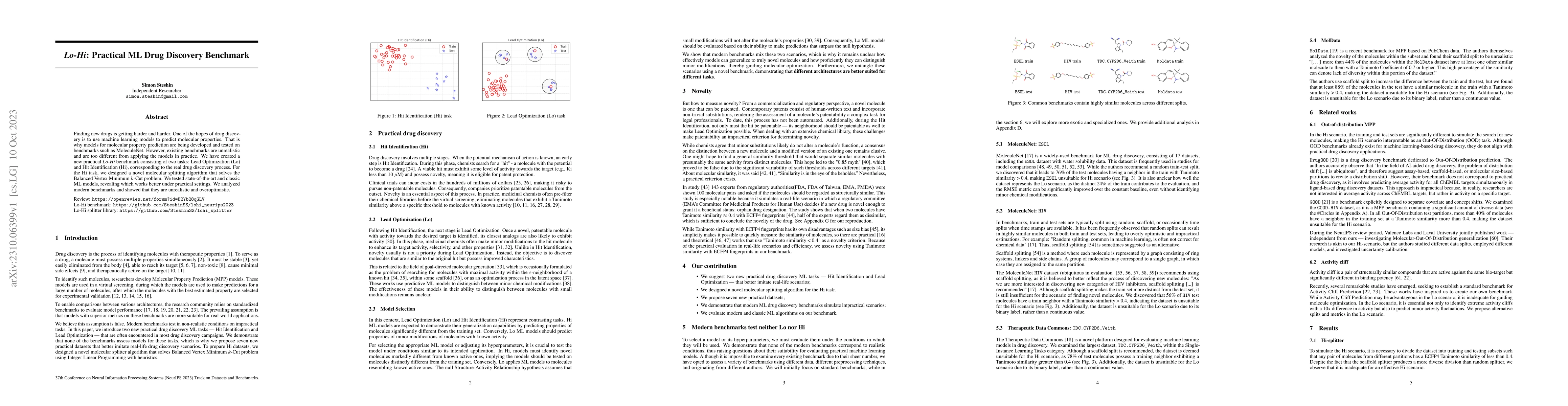 Thumbnail for Lo-Hi: Practical ML Drug Discovery Benchmark