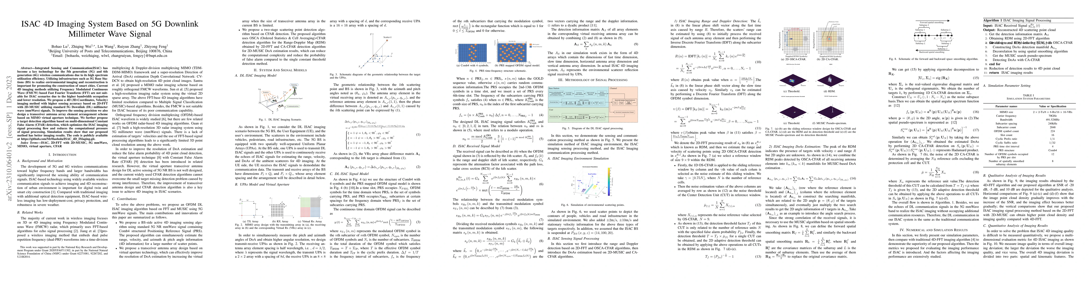 Thumbnail for ISAC 4D Imaging System Based on 5G Downlink Millimeter Wave Signal
