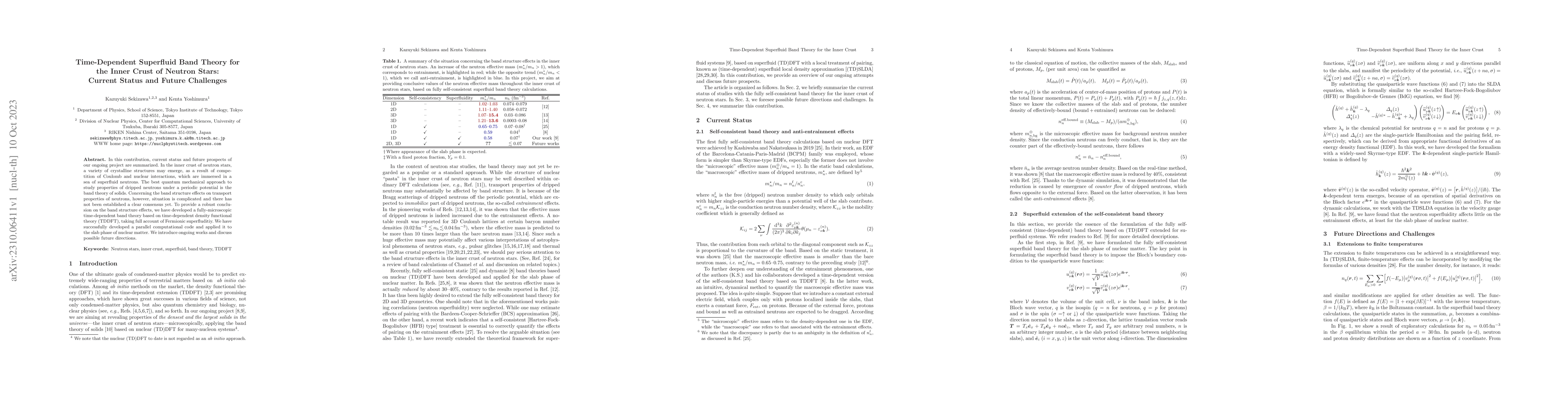 Thumbnail for Time-Dependent Superfluid Band Theory for the Inner Crust of Neutron
  Stars: Current Status and Future Challenges