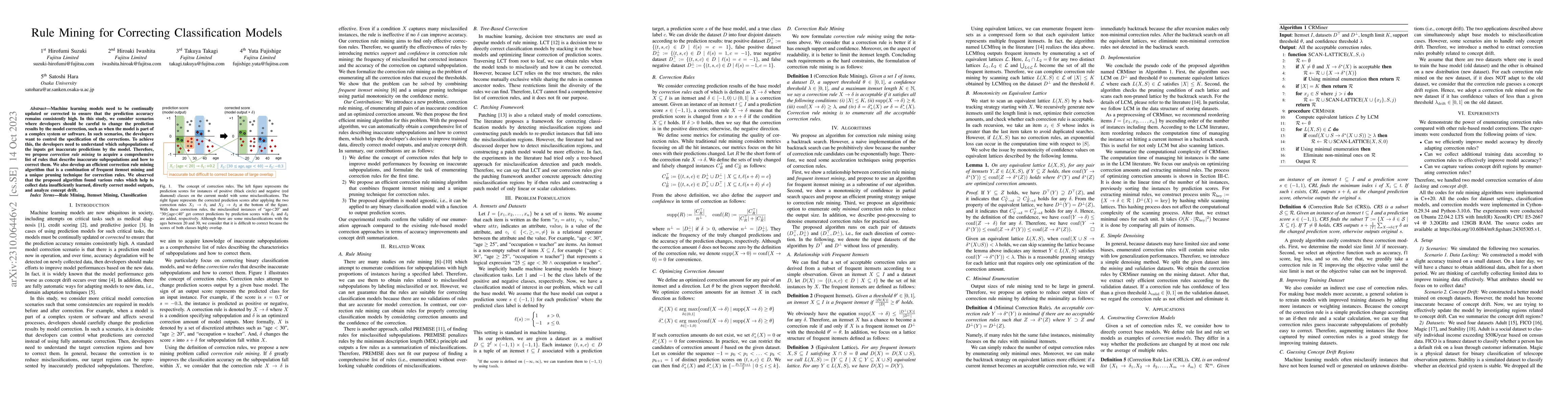 Thumbnail for Rule Mining for Correcting Classification Models