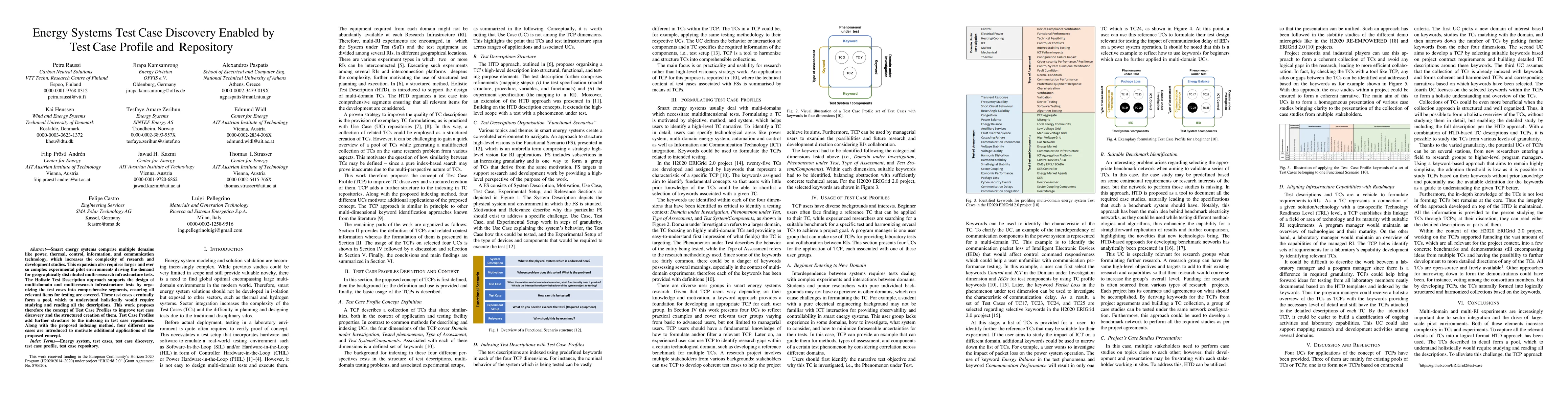 Thumbnail for Energy Systems Test Case Discovery Enabled by Test Case Profile and
  Repository