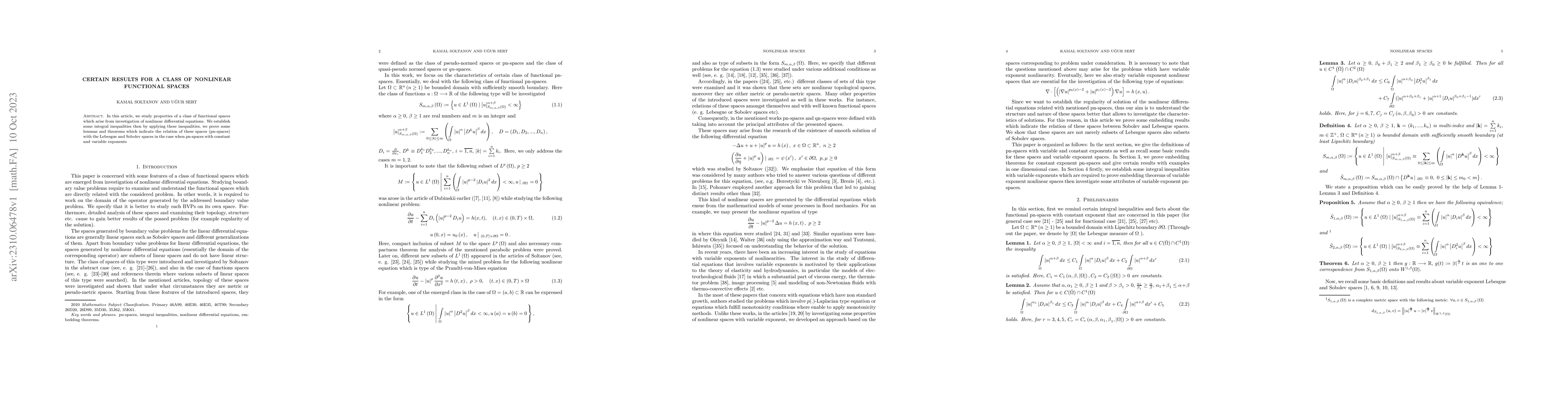 Thumbnail for Certain Results For a Class of Nonlinear Functional Spaces