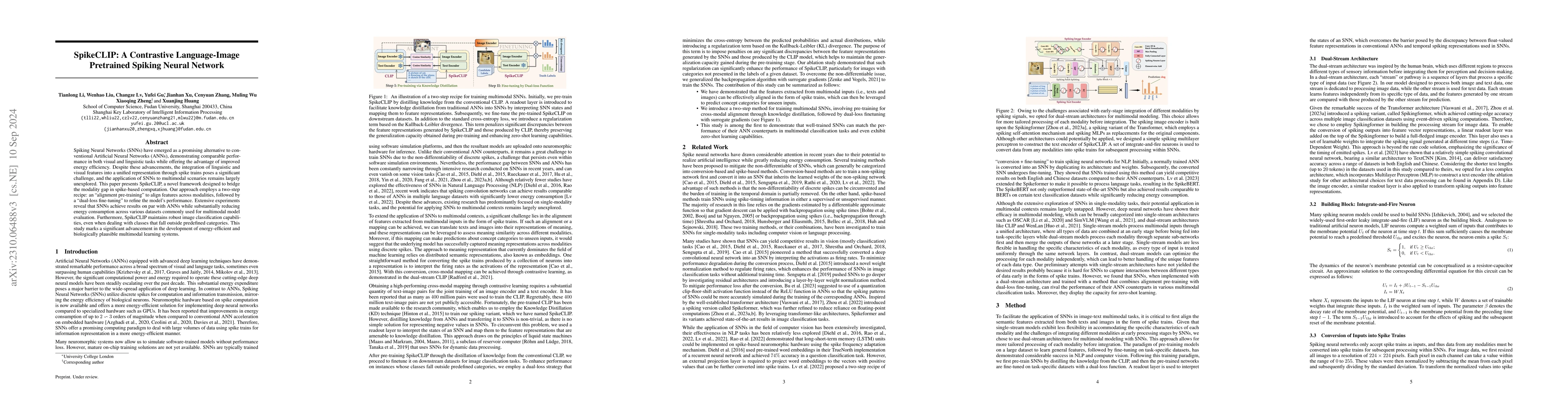 Thumbnail for SpikeCLIP: A Contrastive Language-Image Pretrained Spiking Neural
  Network