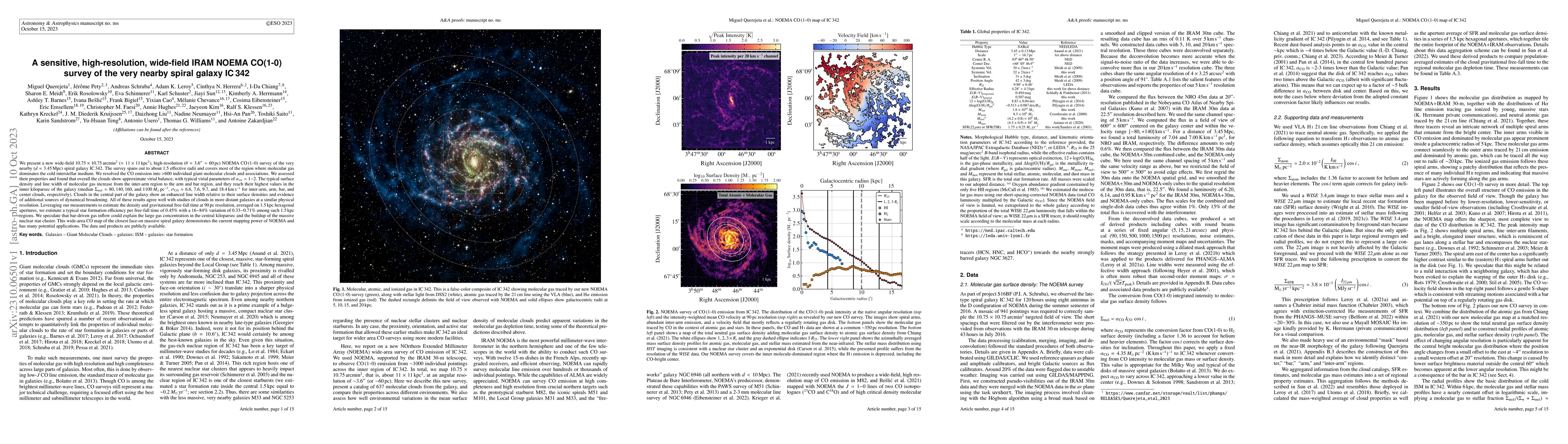 Thumbnail for A sensitive, high-resolution, wide-field IRAM NOEMA CO(1-0) survey of
  the very nearby spiral galaxy IC 342