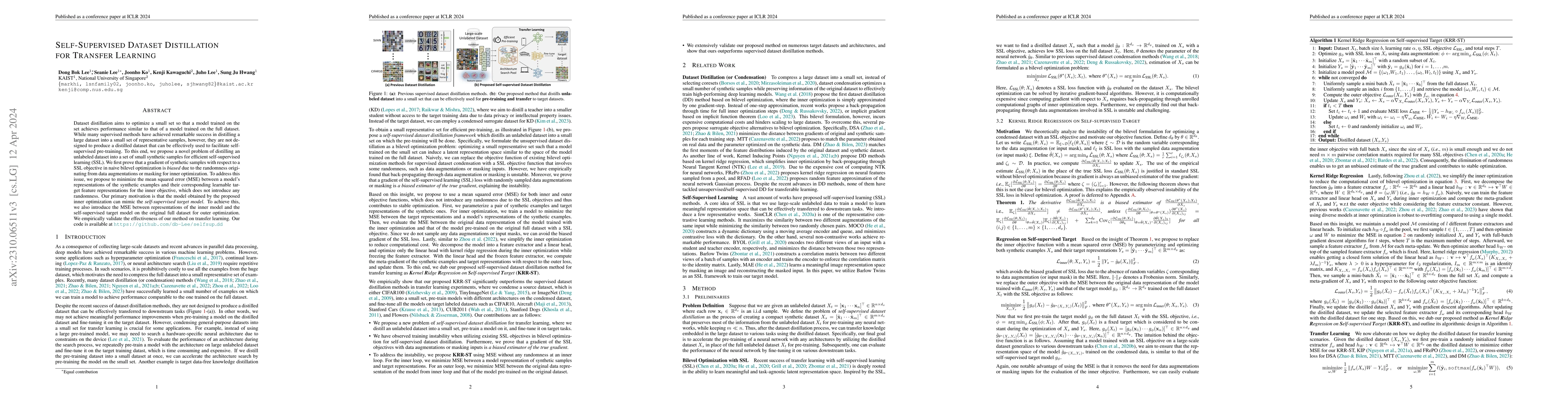 Thumbnail for Self-Supervised Dataset Distillation for Transfer Learning