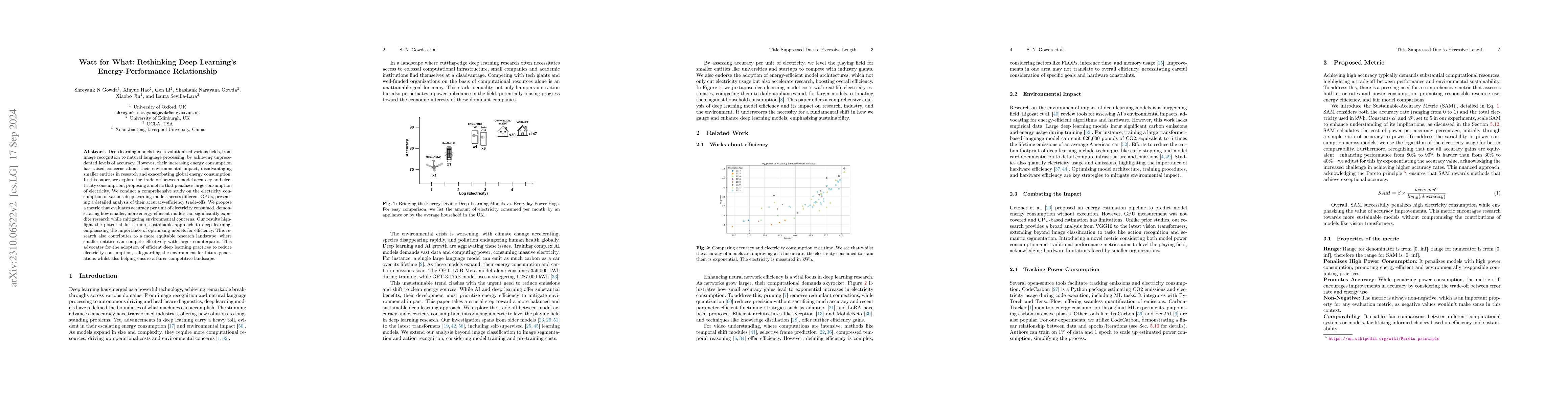Thumbnail for Watt For What: Rethinking Deep Learning's Energy-Performance
  Relationship