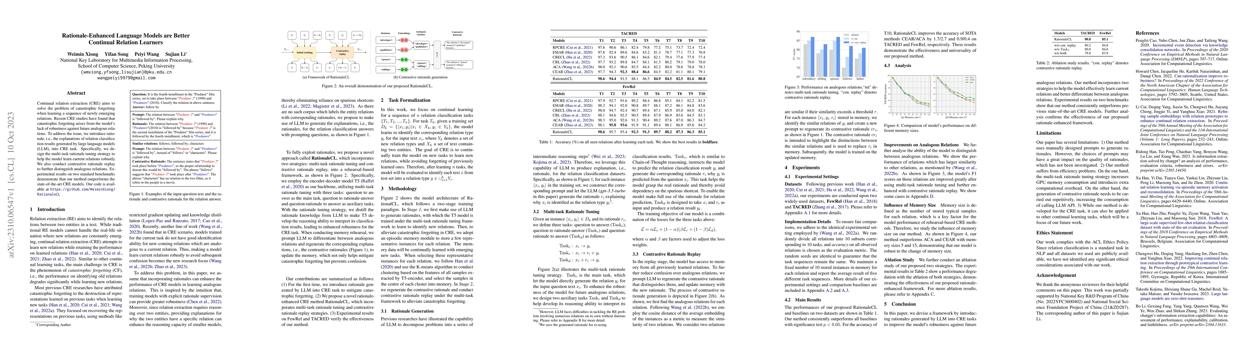 Thumbnail for Rationale-Enhanced Language Models are Better Continual Relation
  Learners