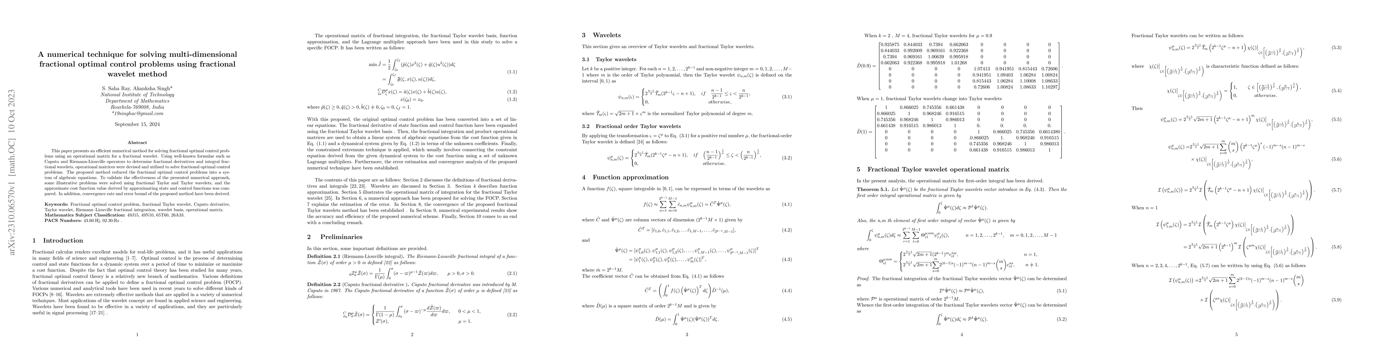 Thumbnail for A numerical technique for solving multi-dimensional fractional optimal
  control problems using fractional wavelet method