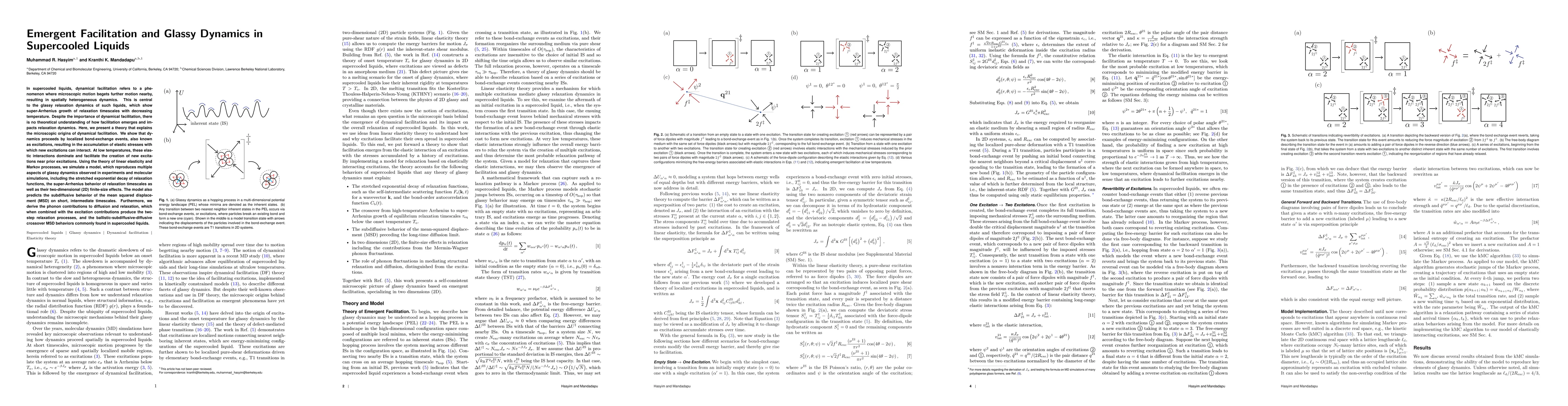 Thumbnail for Emergent Facilitation and Glassy Dynamics in Supercooled Liquids