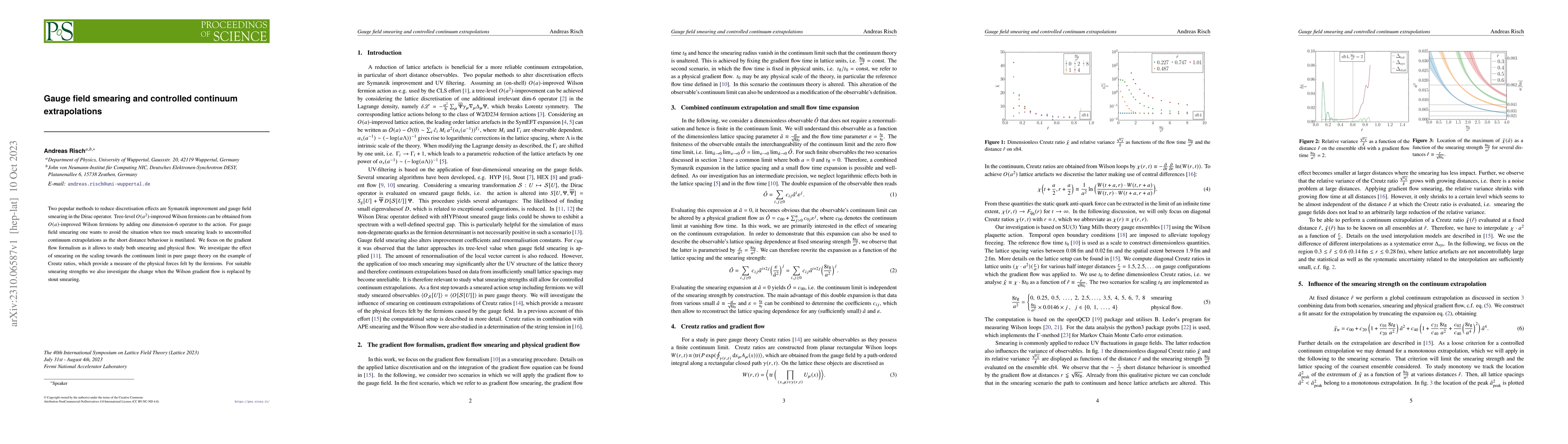 Thumbnail for Gauge field smearing and controlled continuum extrapolations