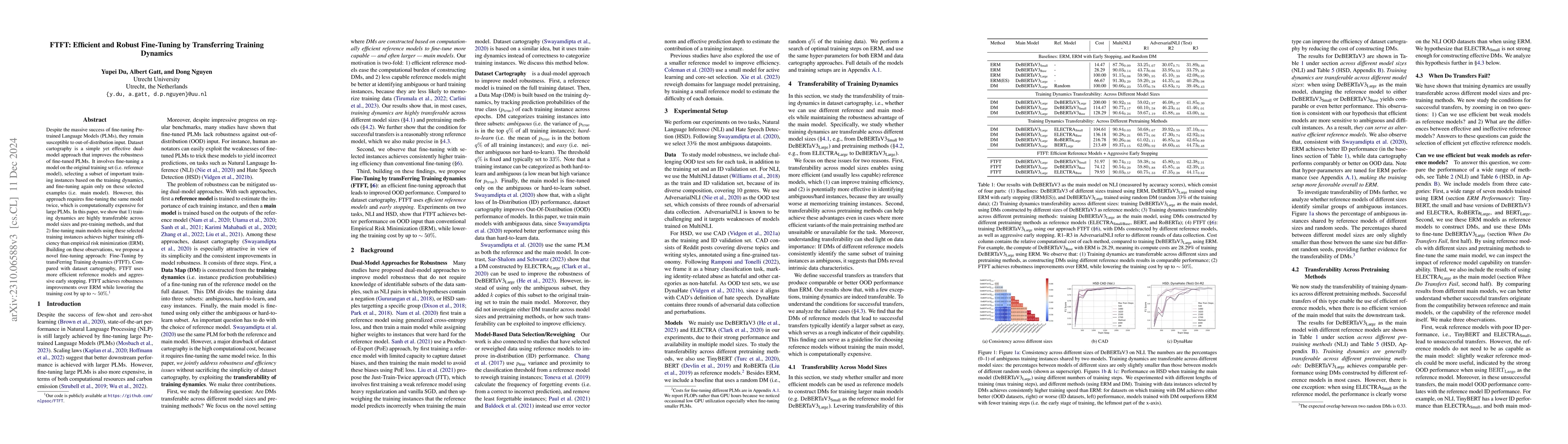 Thumbnail for FTFT: Efficient and Robust Fine-Tuning by Transferring Training Dynamics