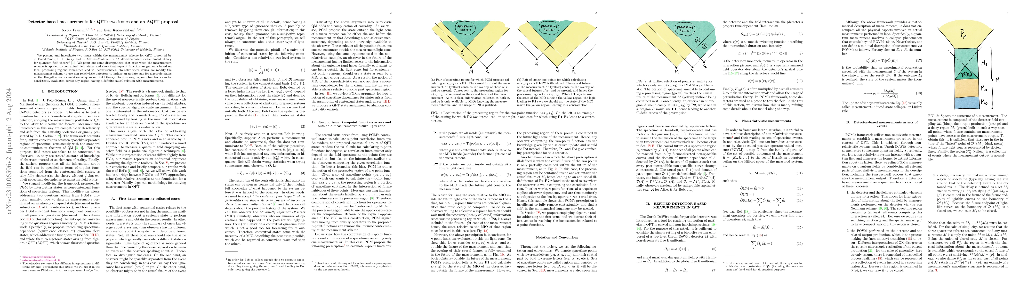 Thumbnail for Detector-based measurements for QFT: two issues and an AQFT proposal