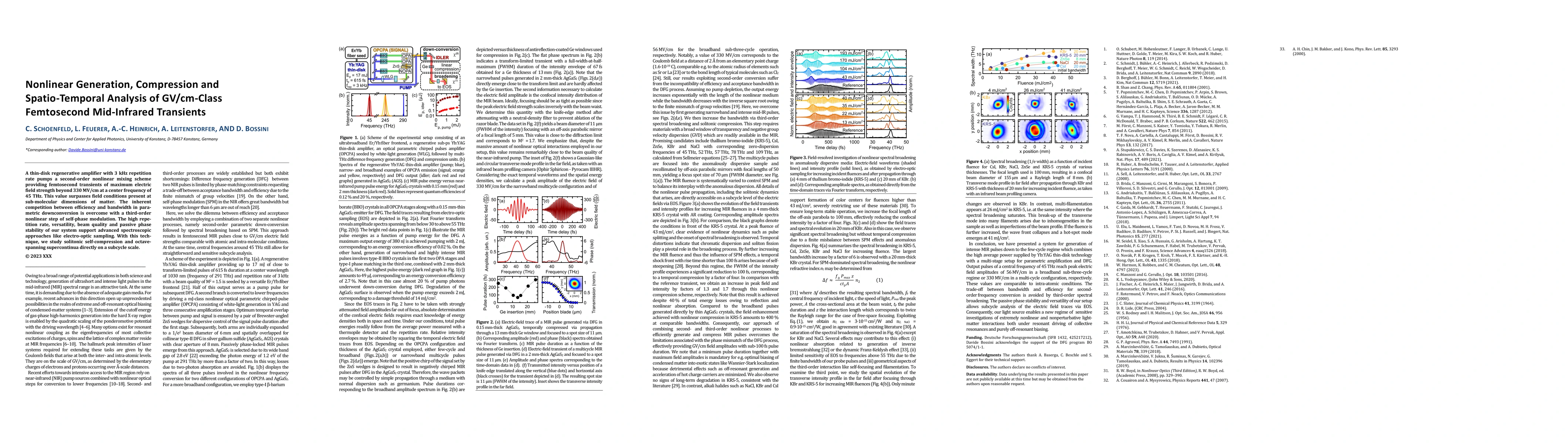 Thumbnail for Nonlinear Generation, Compression and Spatio-Temporal Analysis of
  GV/cm-Class Femtosecond Mid-Infrared Transients