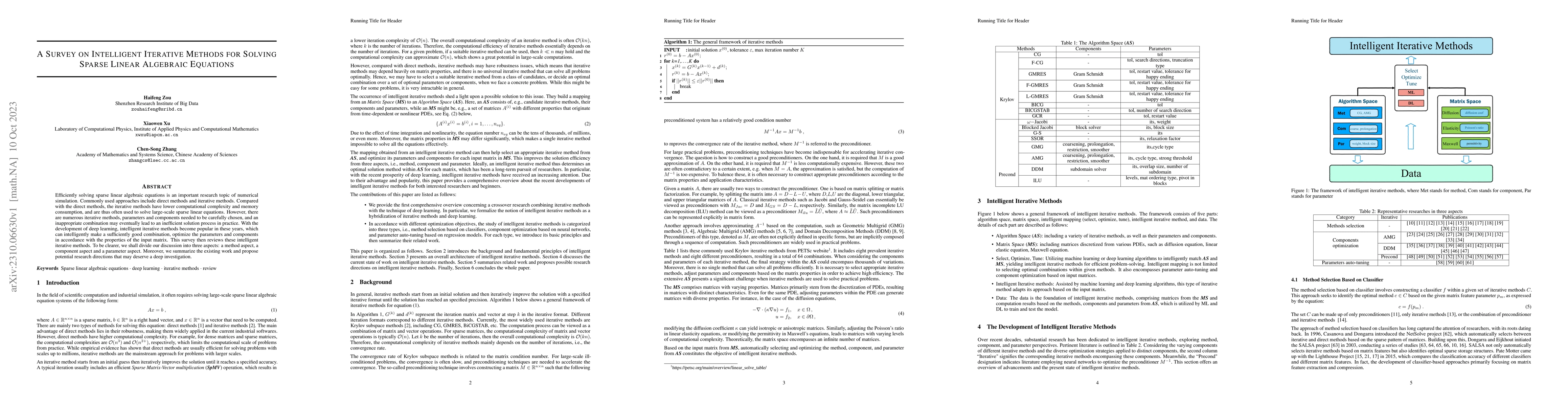 Thumbnail for A Survey on Intelligent Iterative Methods for Solving Sparse Linear
  Algebraic Equations