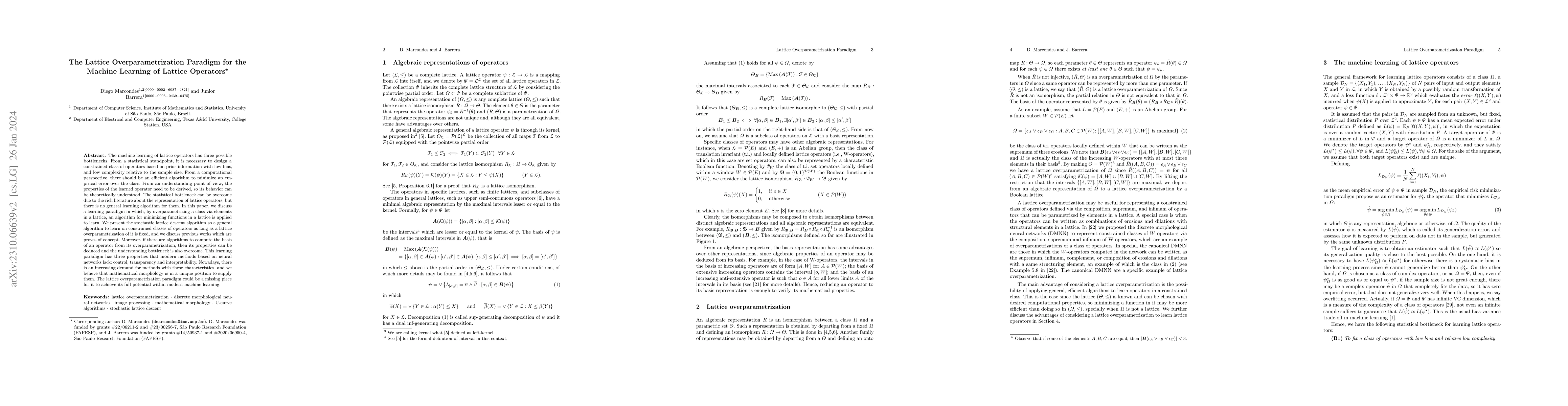 Thumbnail for The Lattice Overparametrization Paradigm for the Machine Learning of
  Lattice Operators