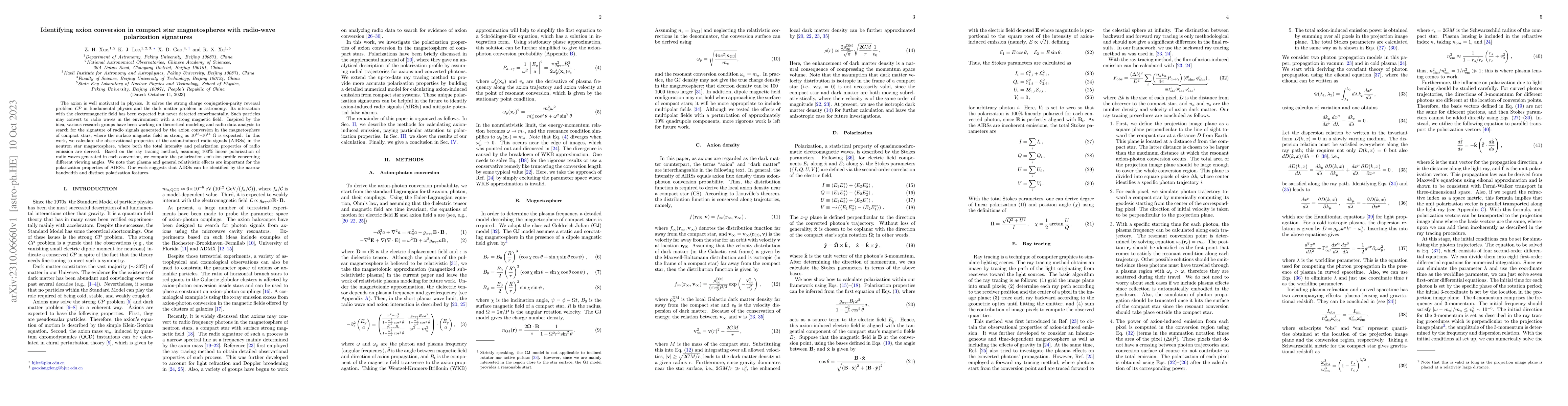 Thumbnail for Identifying axion conversion in compact star magnetospheres with
  radio-wave polarization signatures