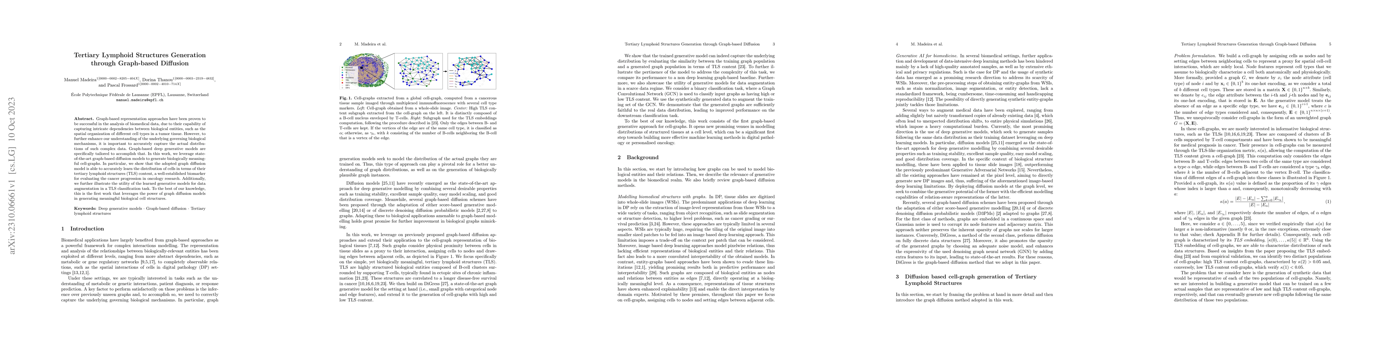 Thumbnail for Tertiary Lymphoid Structures Generation through Graph-based Diffusion