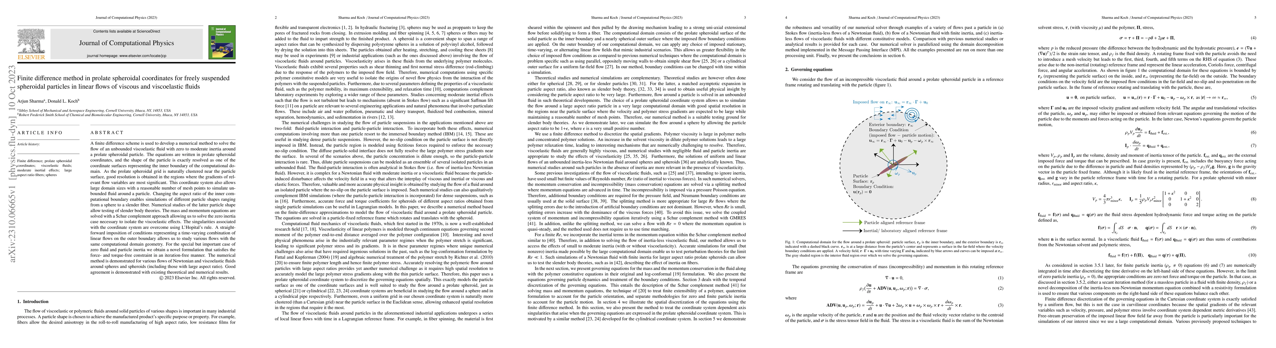 Thumbnail for Finite difference method in prolate spheroidal coordinates for freely
  suspended spheroidal particles in linear flows of viscous and viscoelastic
  fluids