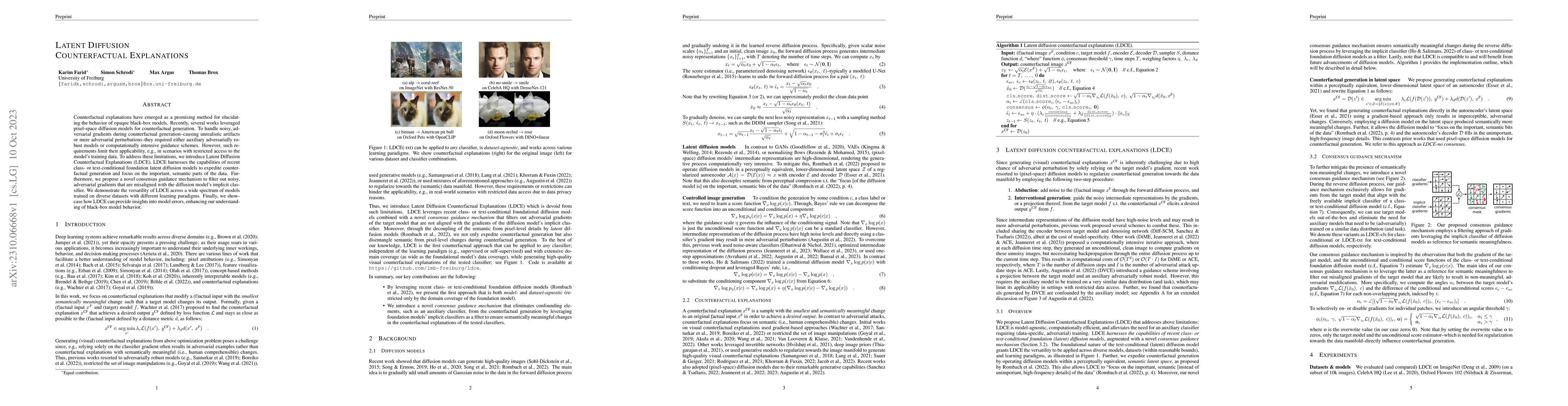 Thumbnail for Latent Diffusion Counterfactual Explanations
