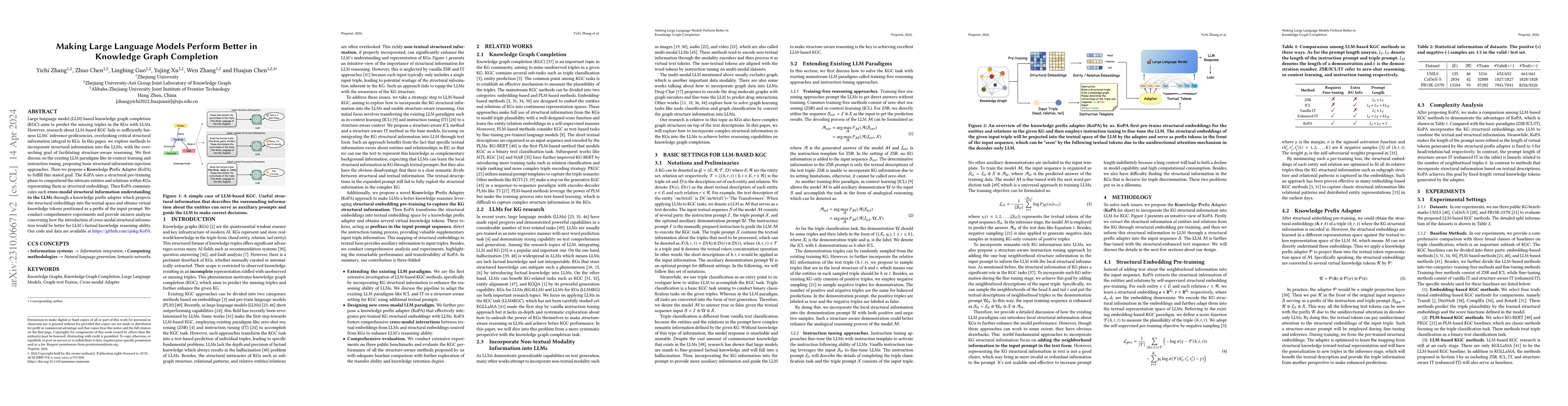 Thumbnail for Making Large Language Models Perform Better in Knowledge Graph
  Completion