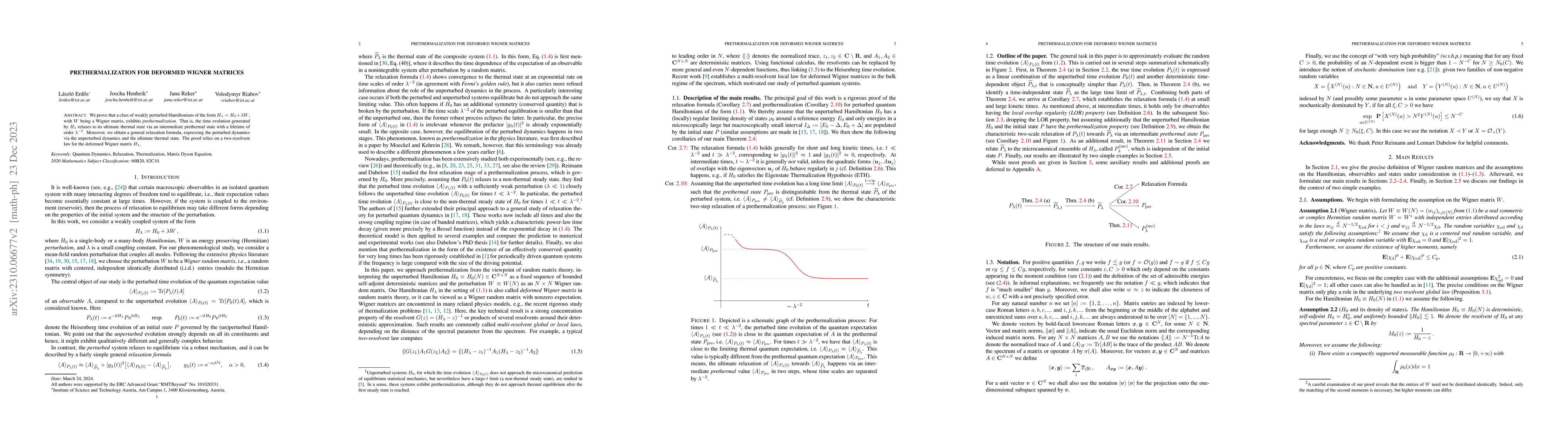 Thumbnail for Prethermalization for Deformed Wigner Matrices