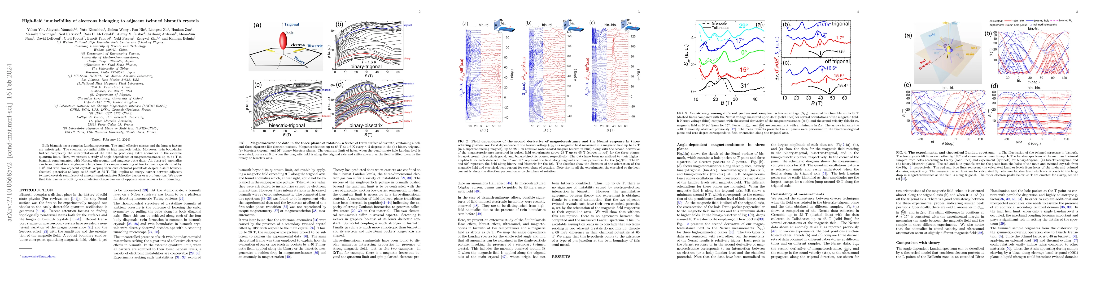 Thumbnail for High-field immiscibility of electrons belonging to adjacent twinned
  bismuth crystals