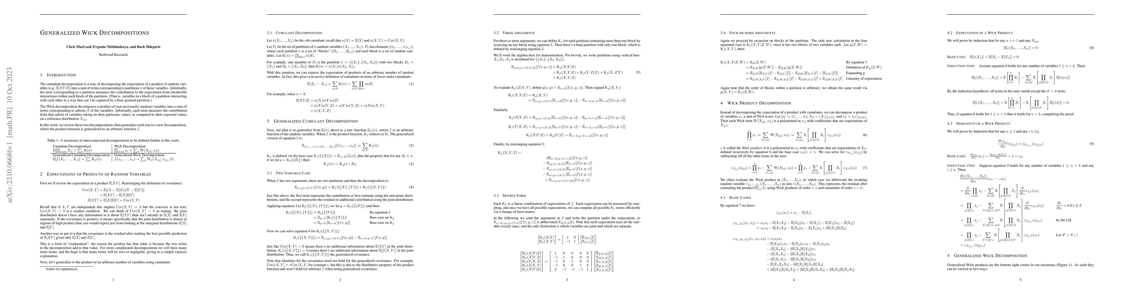 Thumbnail for Generalized Wick Decompositions