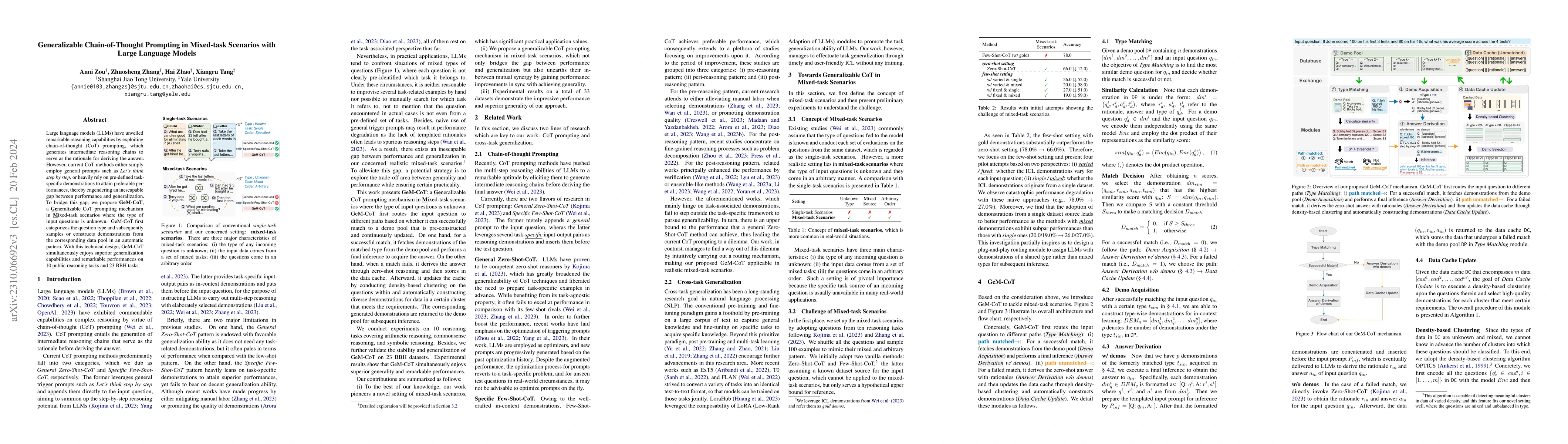 Thumbnail for Generalizable Chain-of-Thought Prompting in Mixed-task Scenarios with
  Large Language Models