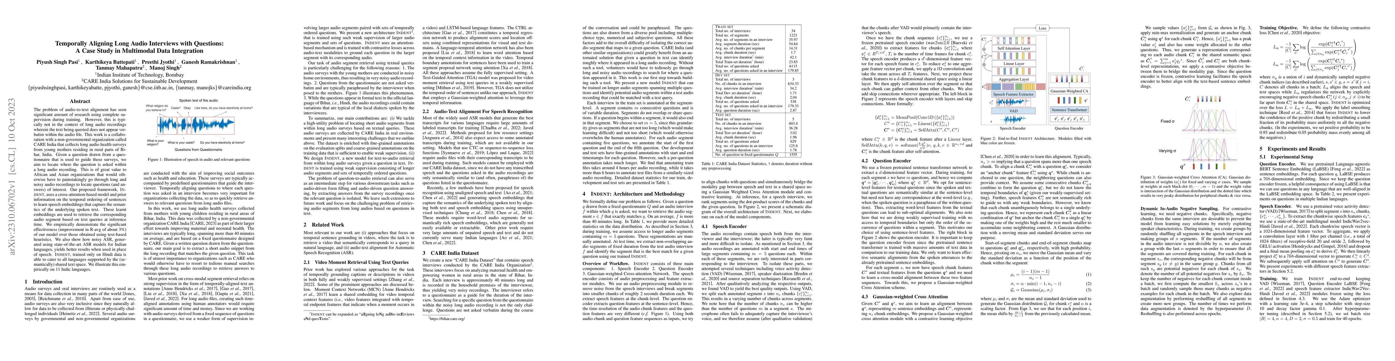 Thumbnail for Temporally Aligning Long Audio Interviews with Questions: A Case Study
  in Multimodal Data Integration