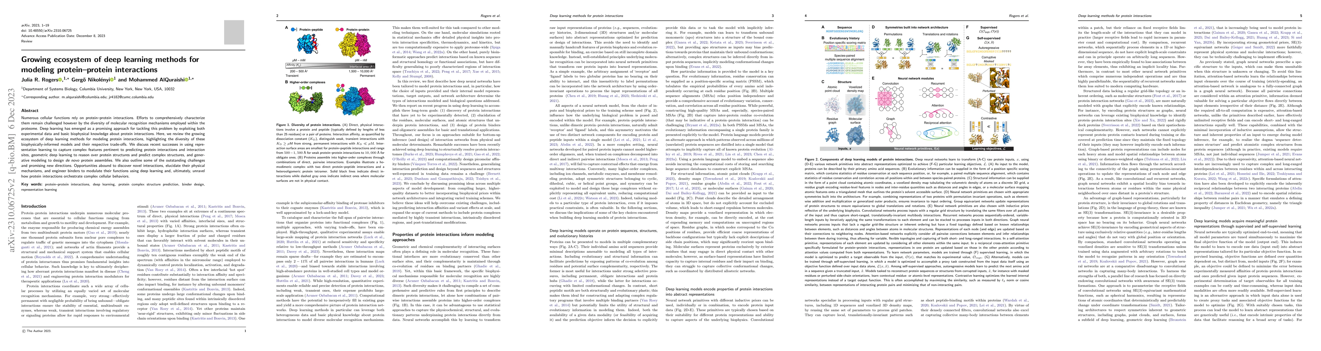 Thumbnail for Growing ecosystem of deep learning methods for modeling
  protein$\unicode{x2013}$protein interactions
