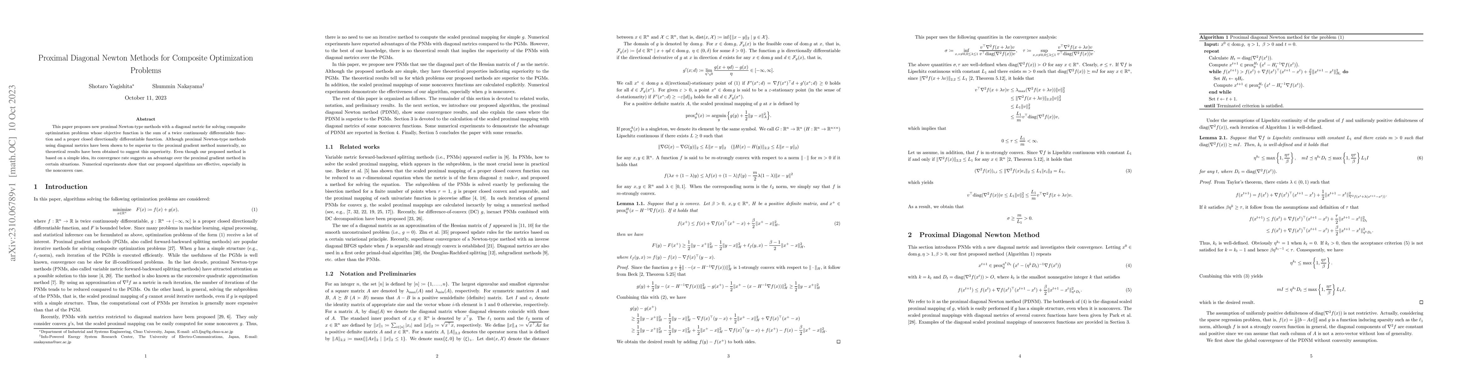 Thumbnail for Proximal Diagonal Newton Methods for Composite Optimization Problems
