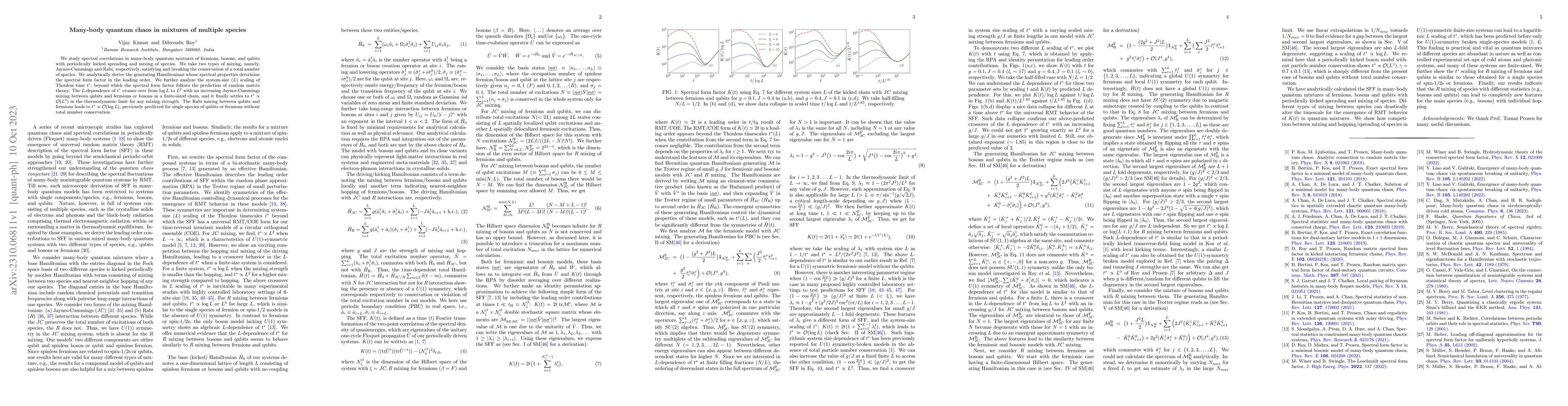 Thumbnail for Many-body quantum chaos in mixtures of multiple species