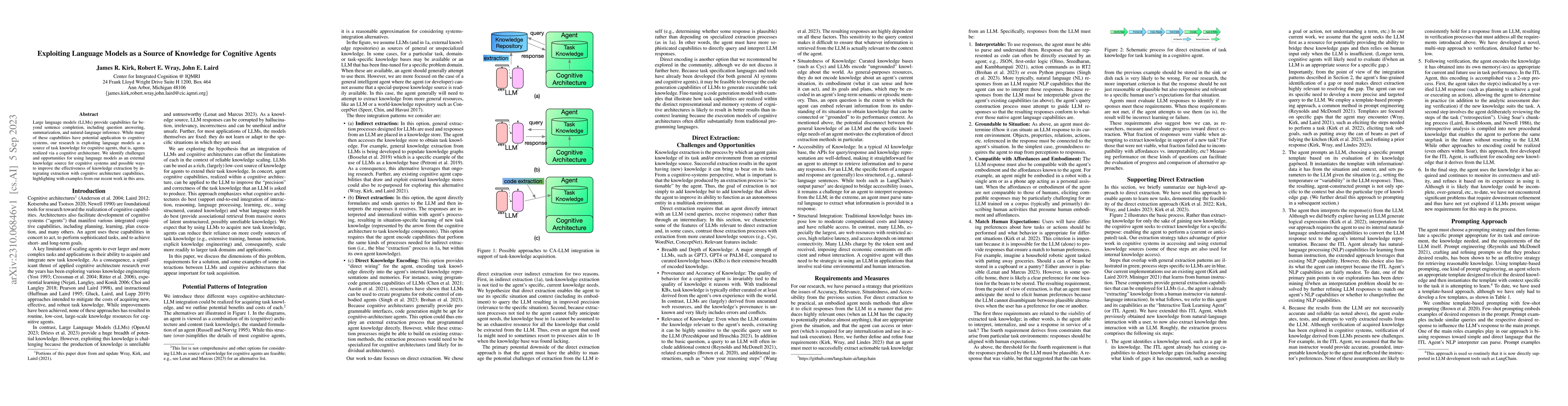 Thumbnail for Exploiting Language Models as a Source of Knowledge for Cognitive Agents