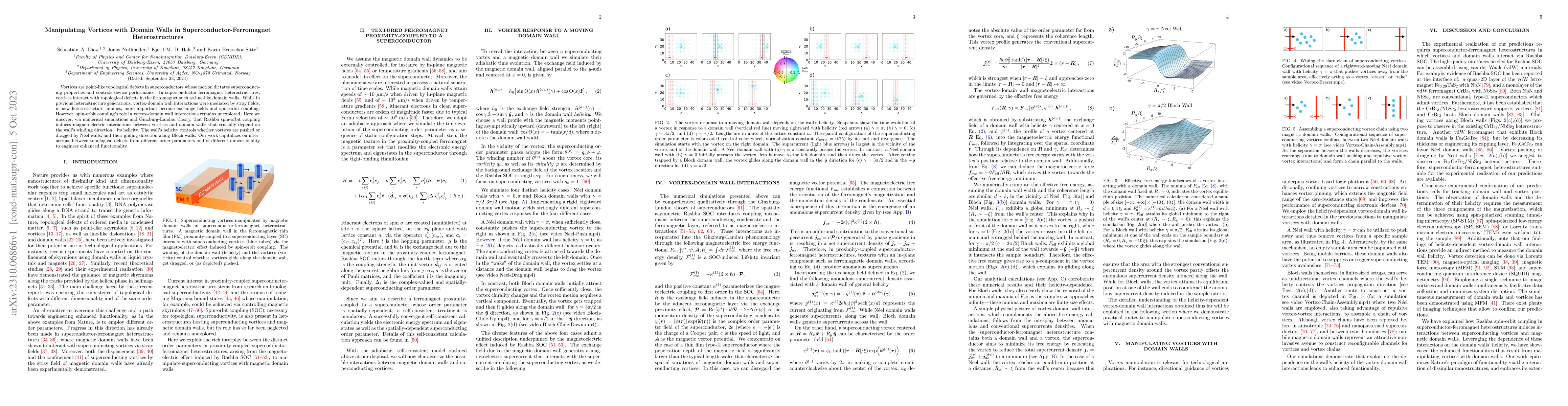Thumbnail for Manipulating Vortices with Domain Walls in Superconductor-Ferromagnet
  Heterostructures