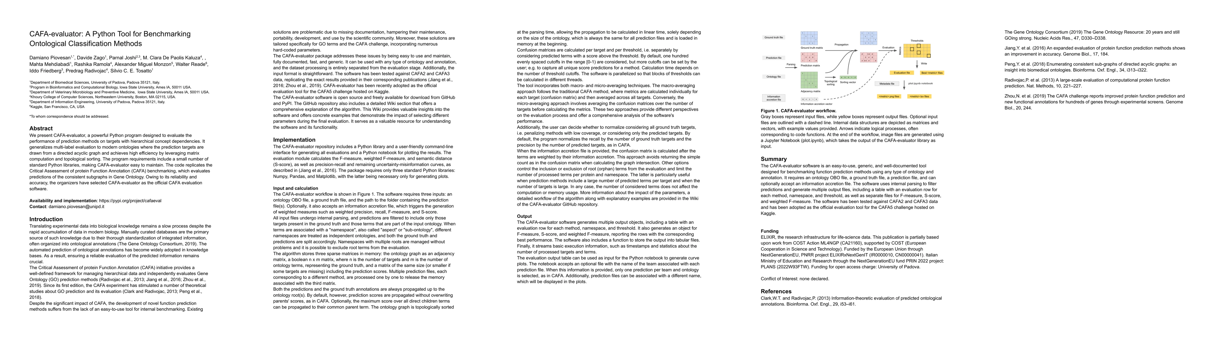 Thumbnail for CAFA-evaluator: A Python Tool for Benchmarking Ontological
  Classification Methods