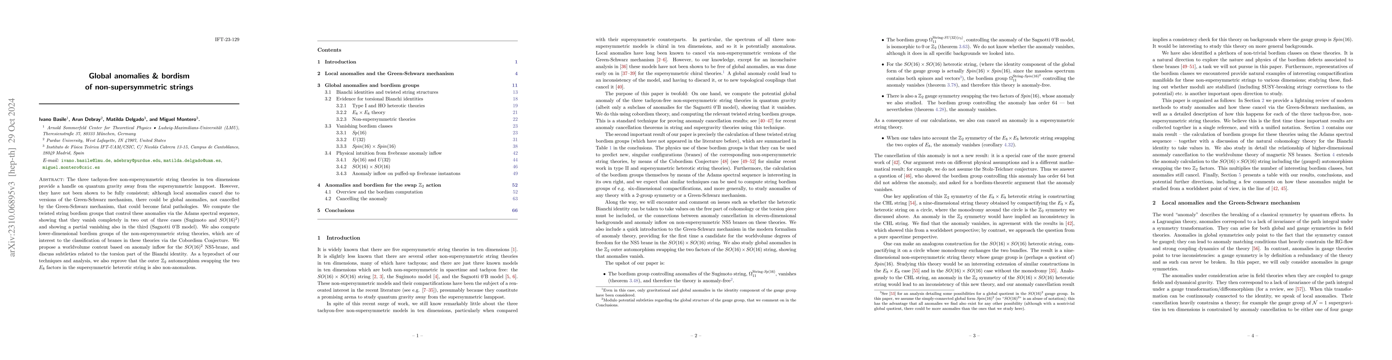 Thumbnail for Global anomalies & bordism of non-supersymmetric strings