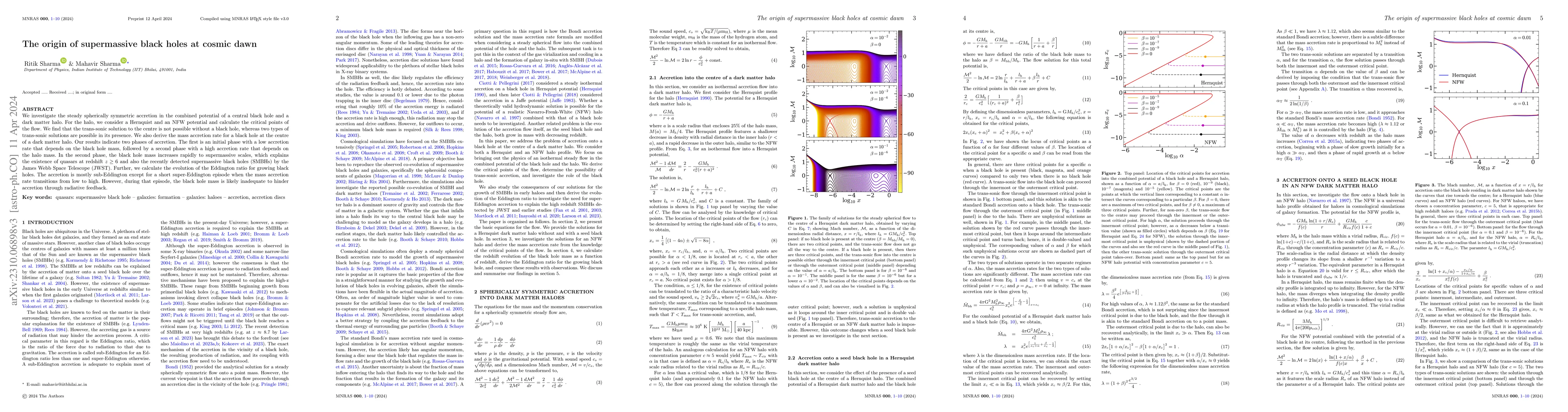 Thumbnail for The origin of supermassive black holes at cosmic dawn