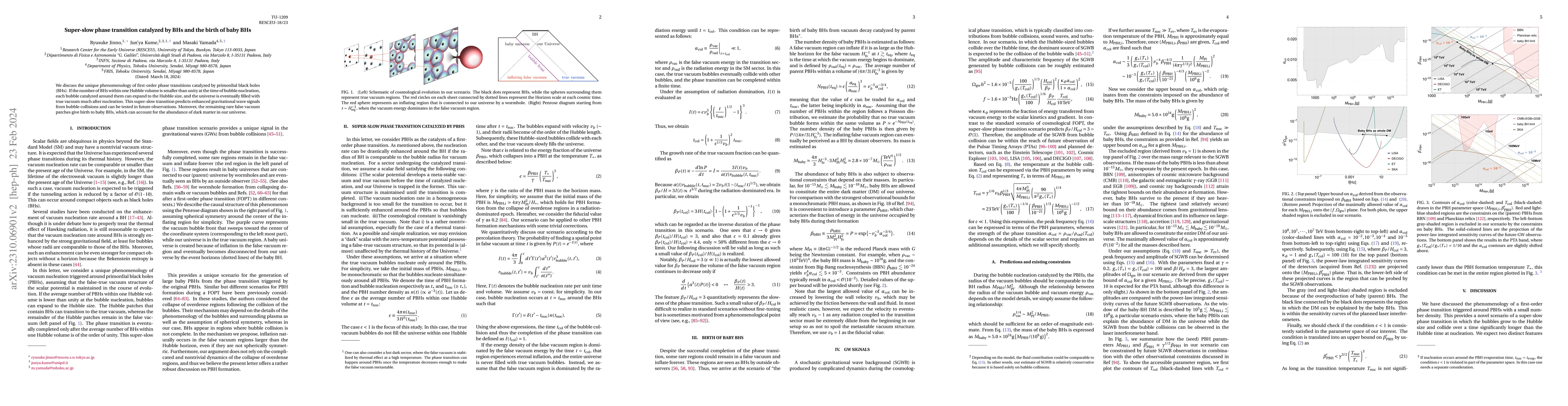 Thumbnail for Super-slow phase transition catalyzed by BHs and the birth of baby BHs