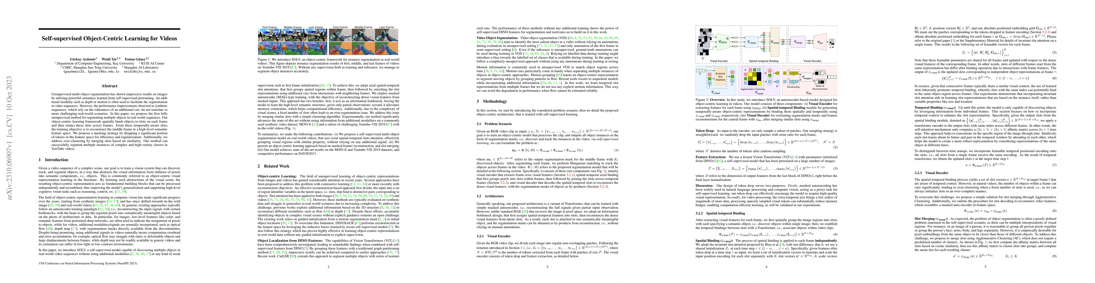 Thumbnail for Self-supervised Object-Centric Learning for Videos