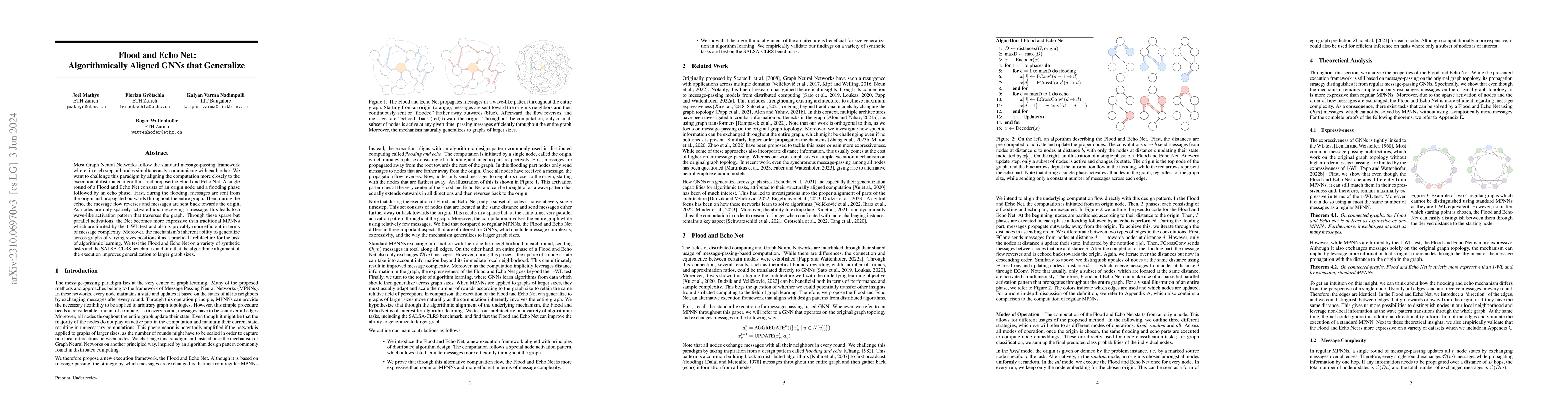 Thumbnail for Flood and Echo Net: Algorithmically Aligned GNNs that Generalize
