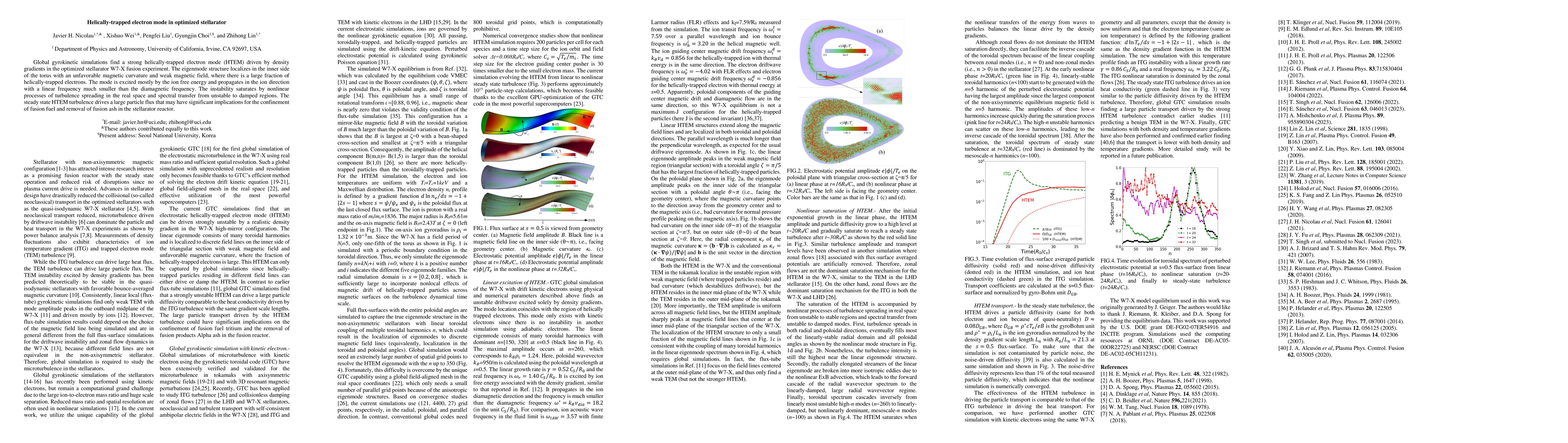 Thumbnail for Helically-trapped electron mode in optimized stellarator