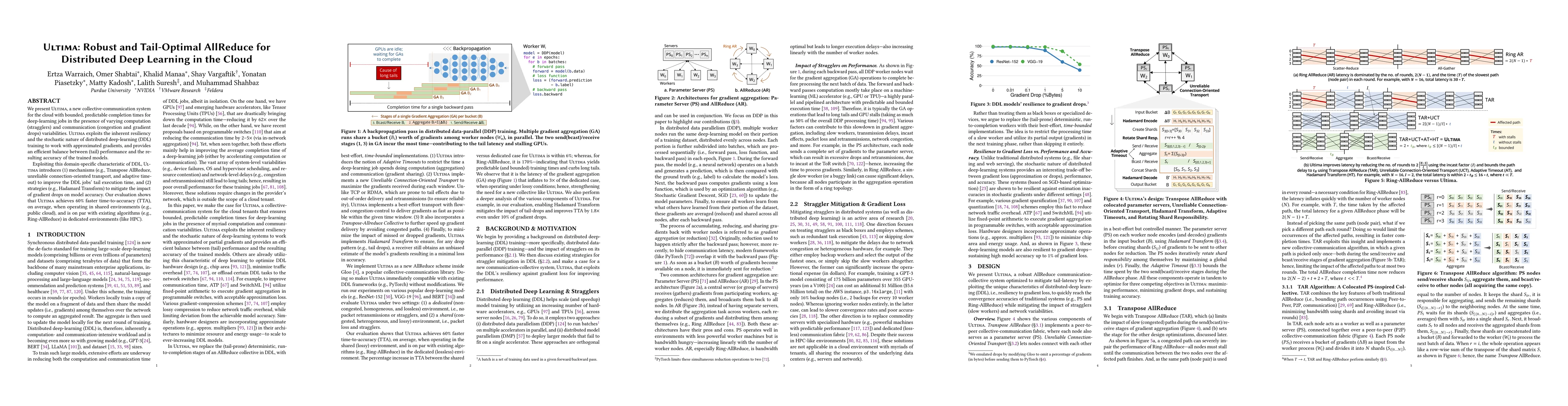 Thumbnail for Ultima: Robust and Tail-Optimal AllReduce for Distributed Deep Learning
  in the Cloud