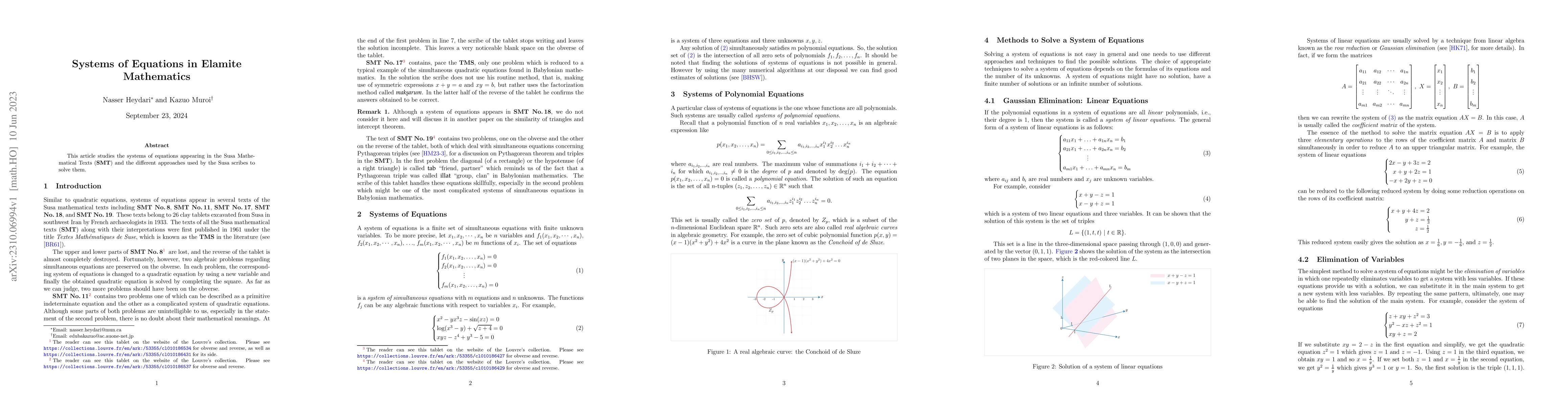 Thumbnail for Systems of Equations in Elamite Mathematics