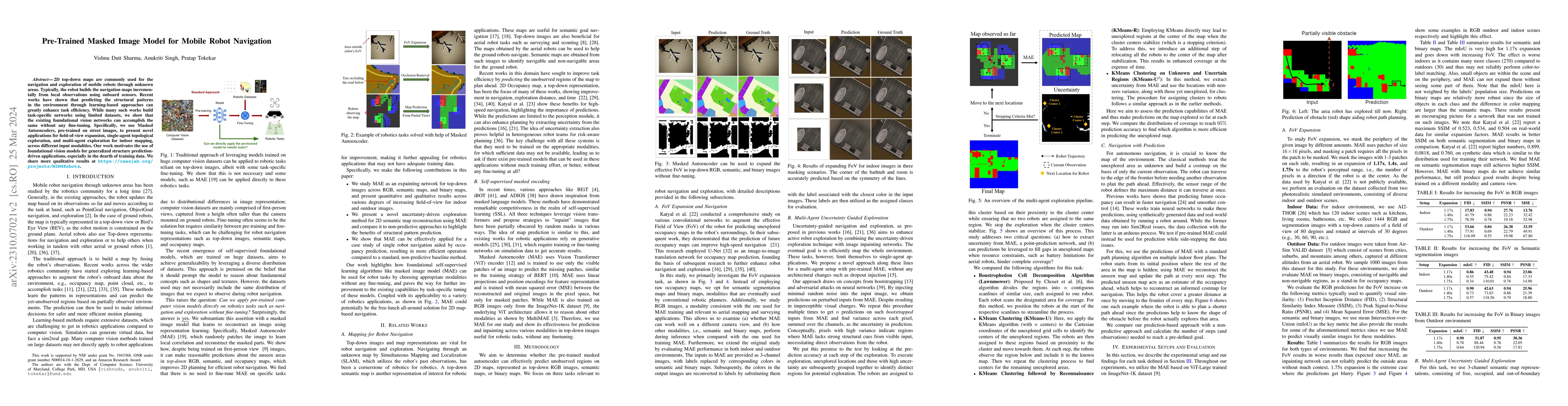 Thumbnail for Pre-Trained Masked Image Model for Mobile Robot Navigation