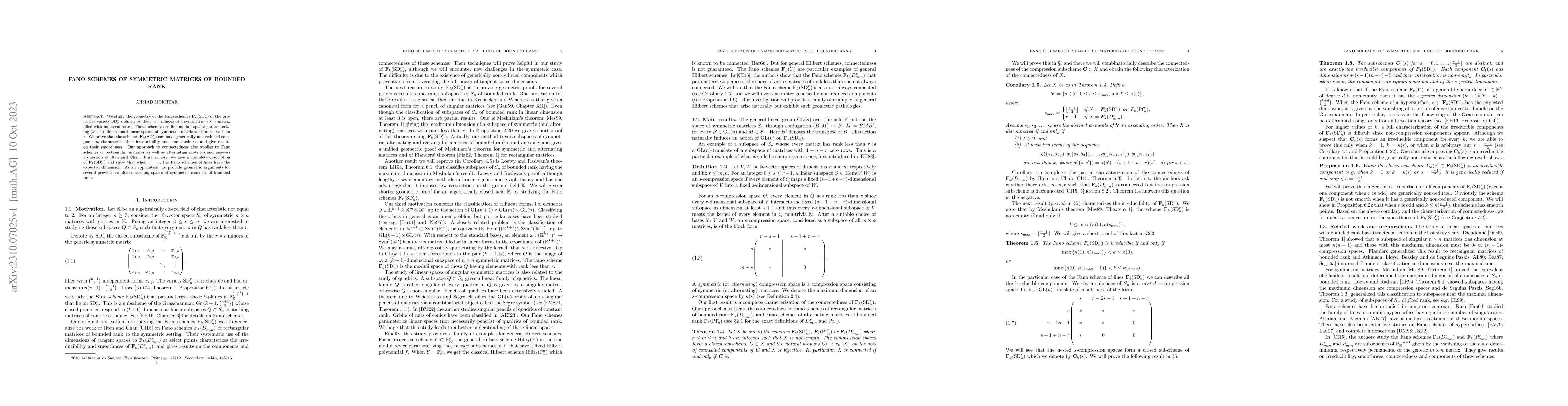Thumbnail for Fano schemes of symmetric matrices of bounded rank
