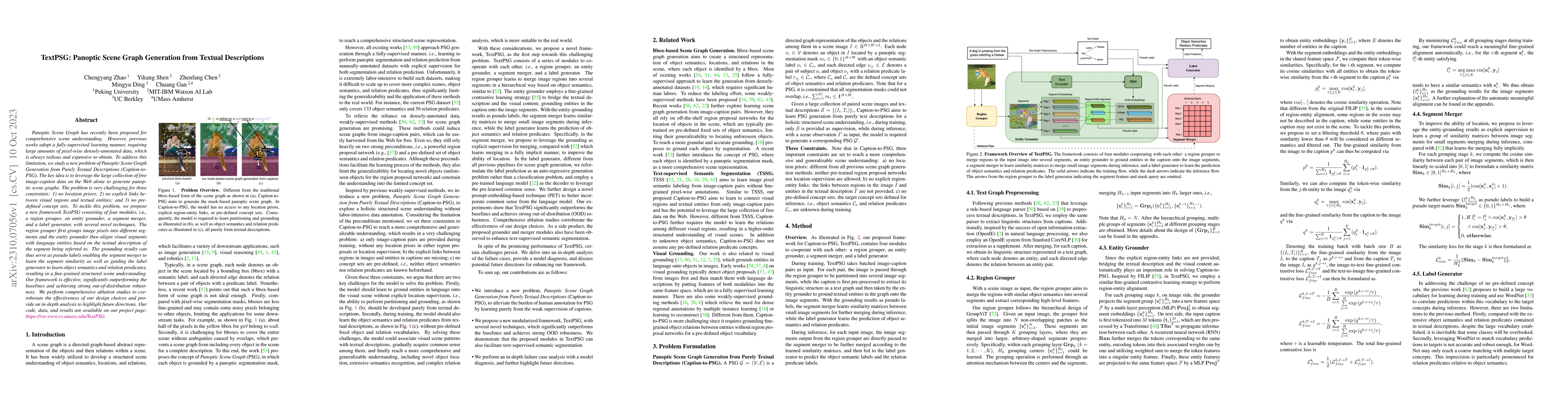 Thumbnail for TextPSG: Panoptic Scene Graph Generation from Textual Descriptions