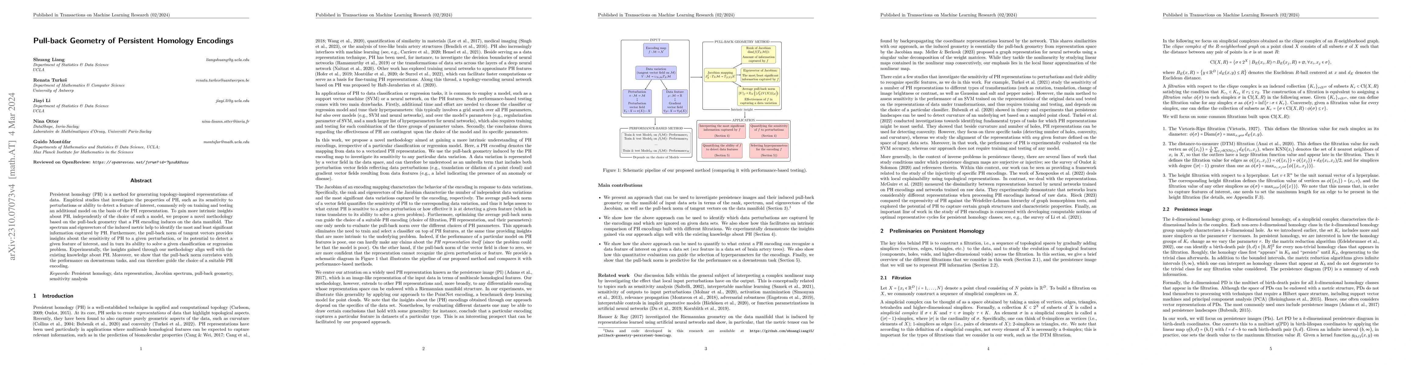 Thumbnail for Pull-back Geometry of Persistent Homology Encodings